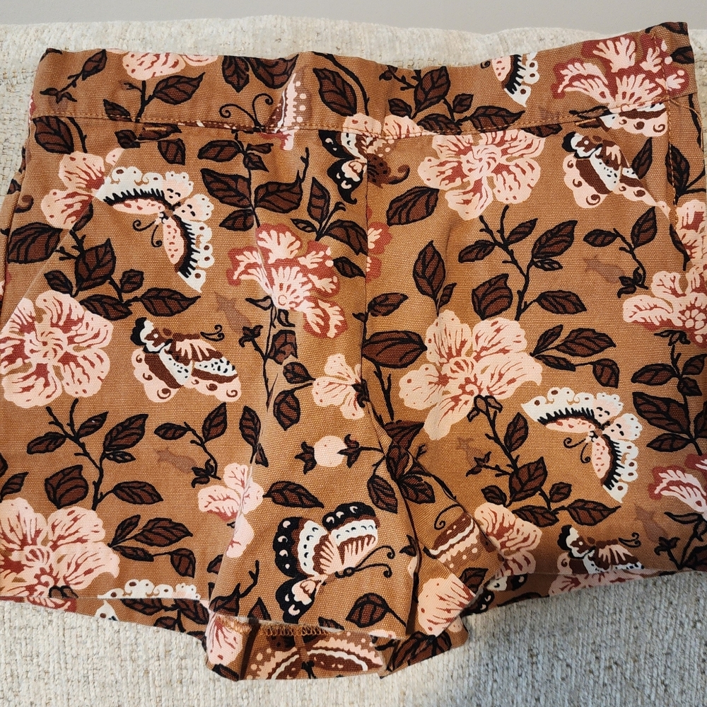 Butterfly Floral Canvas Short